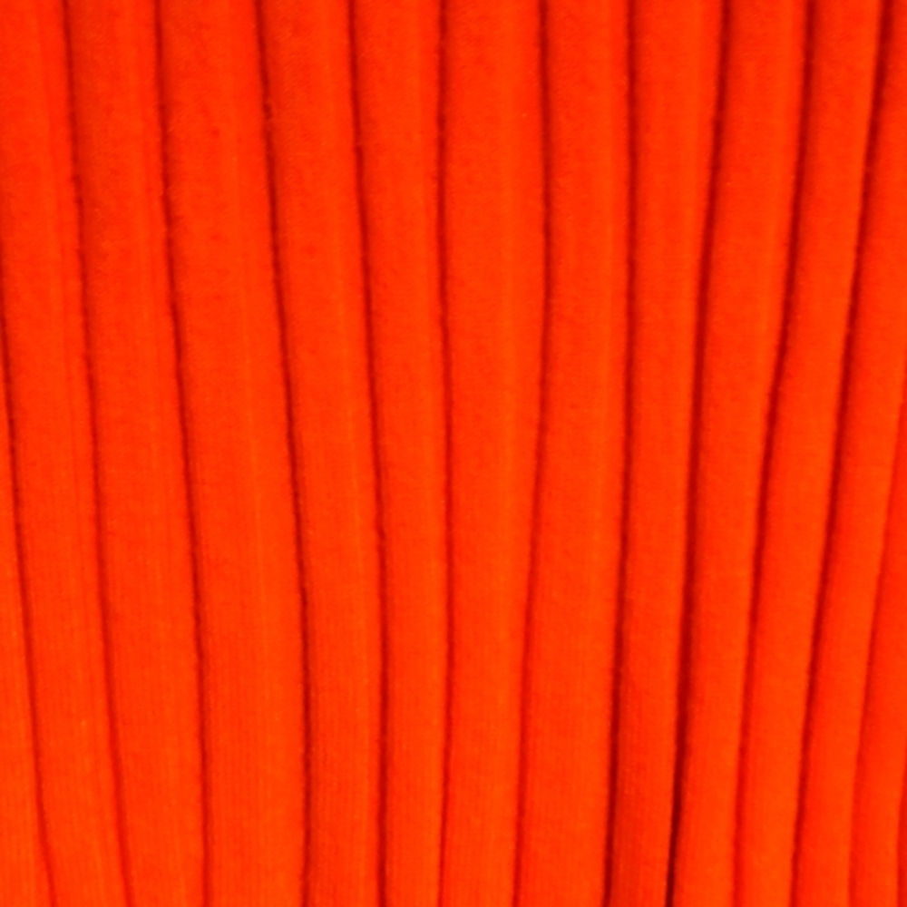 Tracy M size large orange turtleneck sleeveless top with a accent belt